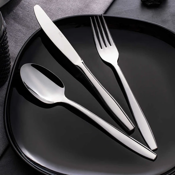 Nehir Sahra Sade 84 Parça Kutulu Çatal Kaşık Bıçak Takımı (8697076450185) ürün görseli 1