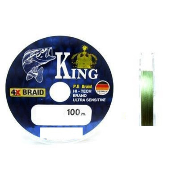 KİNG BRAİD ULTRA SENSİTİVE ALMAN İP MİSİNA 4X PE ÖRGÜ 0,26MM