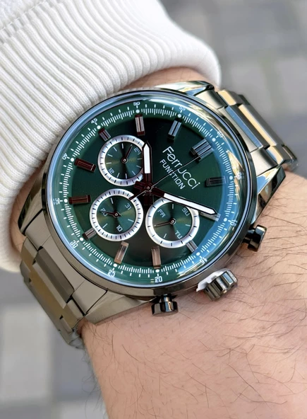Ferrucci Function FCF.03299FM.04 Çelik Kordon Erkek Kol Saati - Resim 2