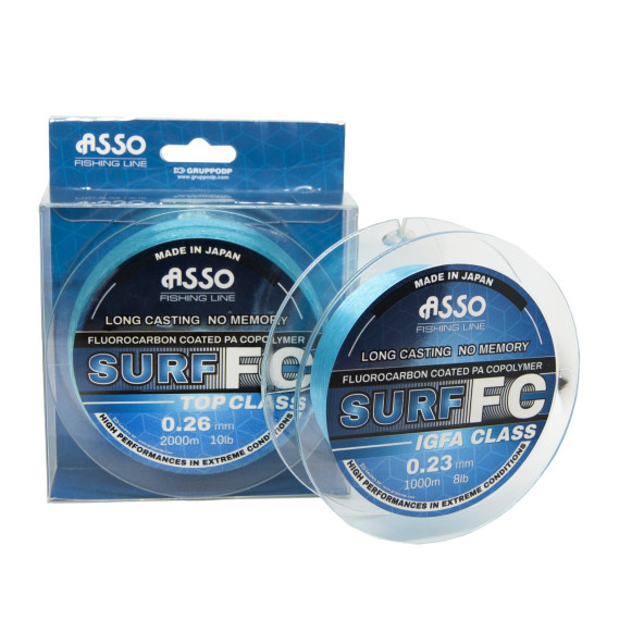 Asso Surf FC COATED Copolymer 1.000mt Long Casting Blue 0,34mm