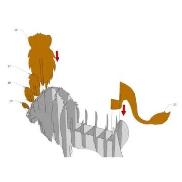 Aslan Mangal, Metal Aslan Şeklinde Mangal, Kömürlü Barbekü, Dekoratif Heykel ML-02 - 4