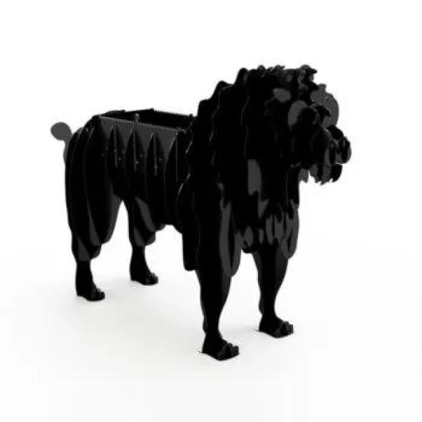 Aslan Şeklinde Mangal, Kömürlü Barbekü, Metal Aslan Mangal, Dekoratif Heykel - 9