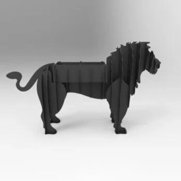 Aslan Şeklinde Mangal, Kömürlü Barbekü, Metal Aslan Mangal, Dekoratif Heykel - 11
