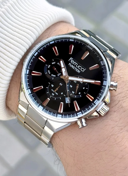 Ferrucci Function FCF.12654FM.02 Çelik Kordon Erkek Kol Saati - Resim 2