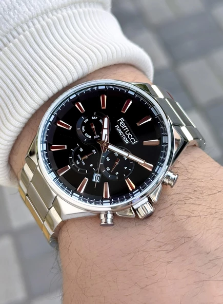 Ferrucci Function FCF.12654FM.02 Çelik Kordon Erkek Kol Saati ürün görseli