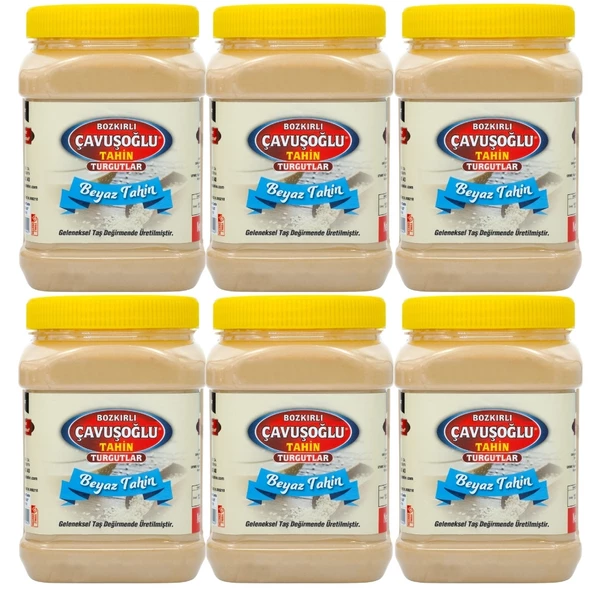 Tek Kavrulmuş Beyaz Bozkır Tahini 930g x 6 (Taze Çekim)