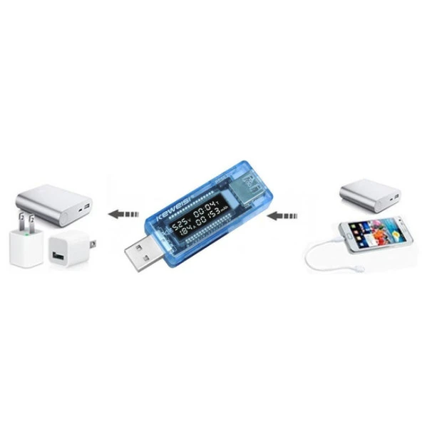 Valkyrie Keweisi USB Tester Akım Ölçer Voltmetre Ampermetre - 5