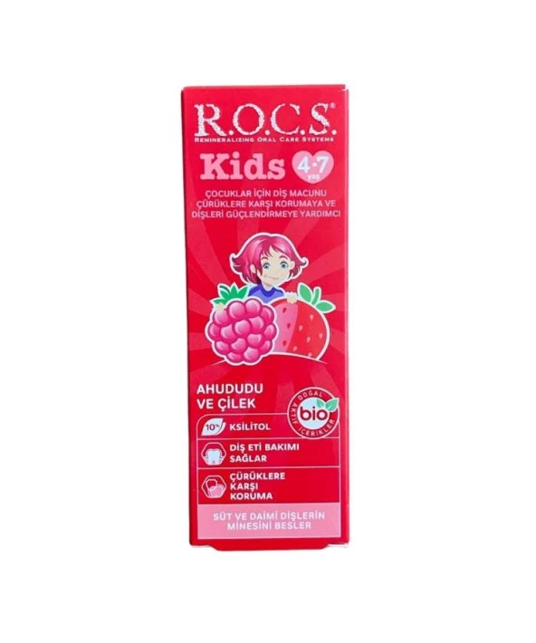 Rocs Kids 4-7 Yaş Ahududu-Çilek Diş Macunu 35 ML