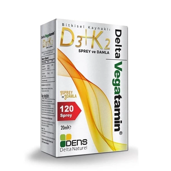 Delta Vegatamin Vegan D3+k2 Sprey - Damla 20ml - 1