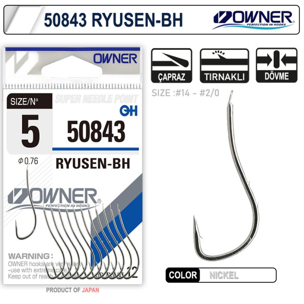 Owner 50843 Ryusen-Bh White Nikel İğne NO:2