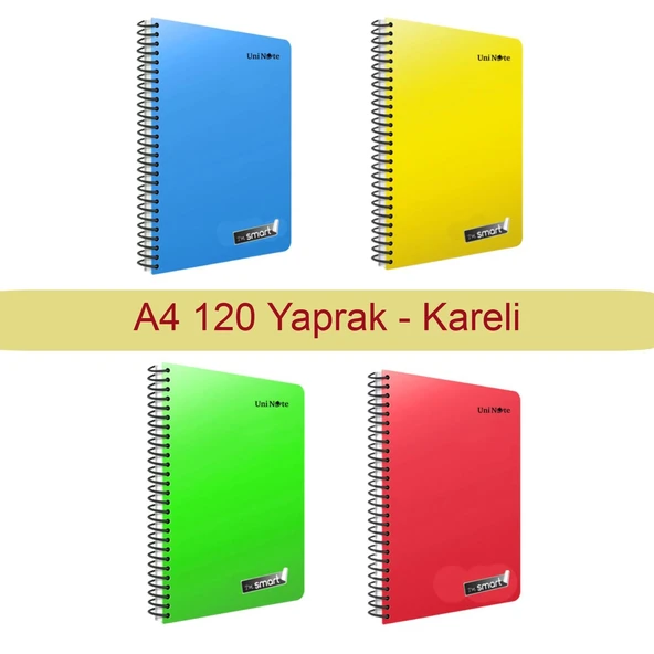 Çınar Im Smart A4 120 Yaprak Plastik Kapak Spiralli Defter