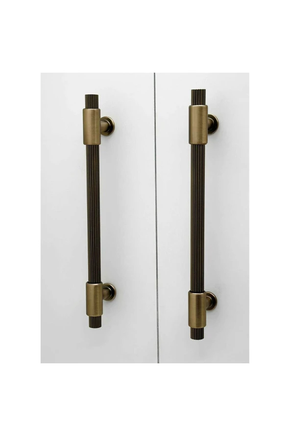 Erva Handles 158 Mat Antik Sarı Mobilya Tv Ünitesi Dolap Mutfak Çekmece Kulpu 192 Mm 10 Adet - Resim 3