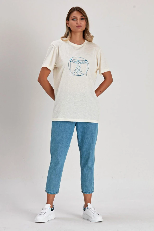 Baskılı Oversize T-shirt (E21-71902) - 2