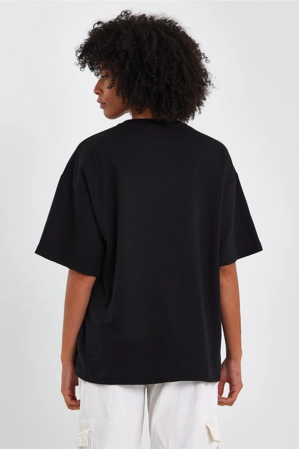 BASKILI OVERSİZE T-SHİRT (UN-0046) - 3