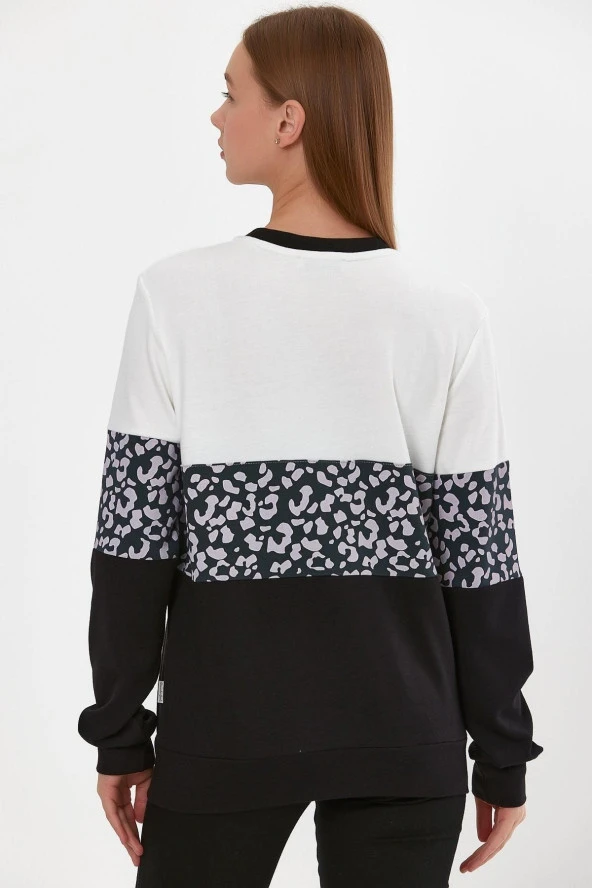 Leopar Desenli Sweatshirt (b23-26500) - 4