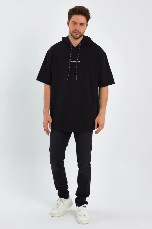 Kapüşonlu Oversize T-shirt (un-0098)