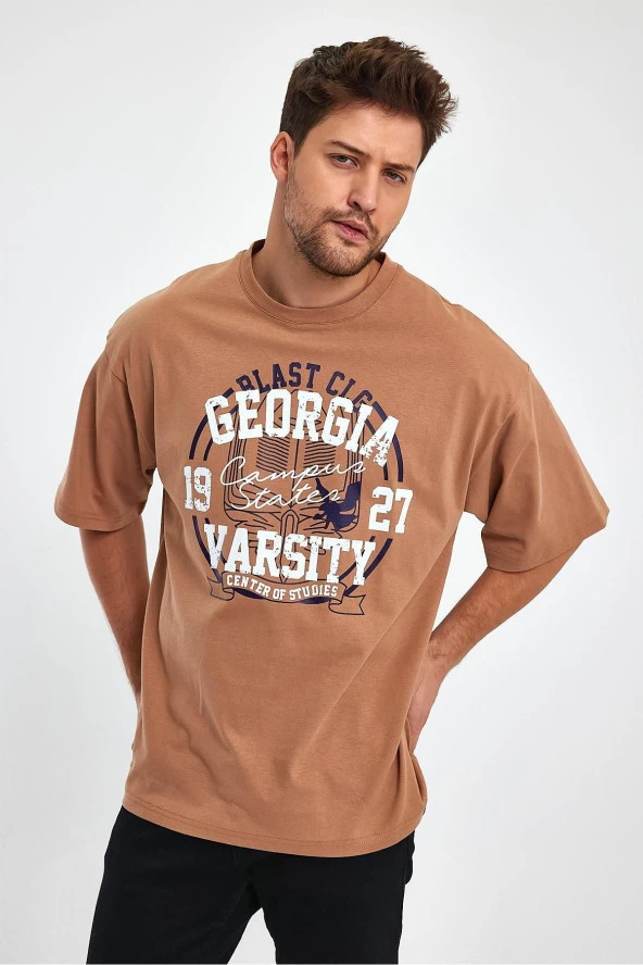 Baskılı Oversize T-shirt (E23-0046 01) - 3