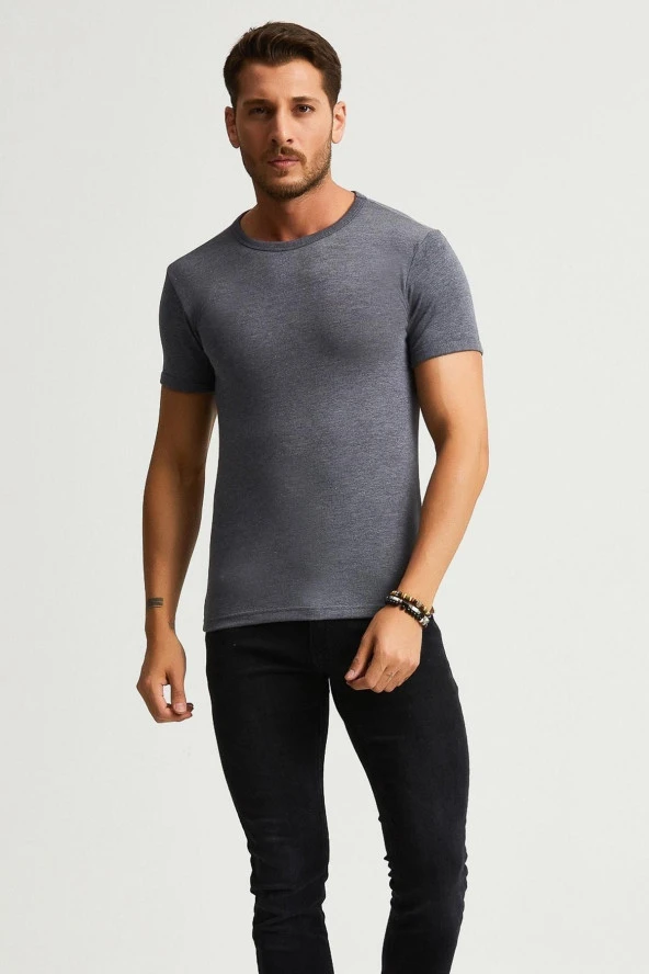 Slim Fit Likralı T-shirt (e22-746a)