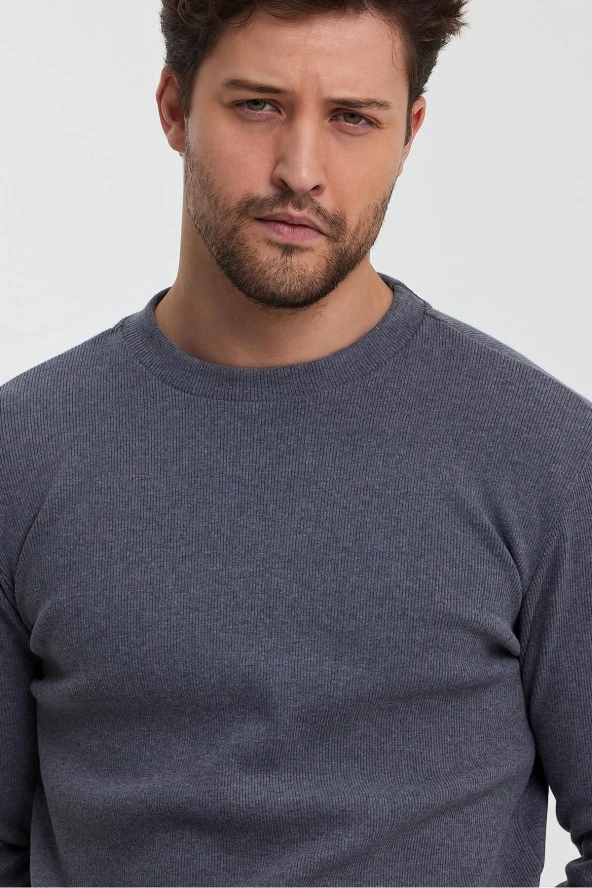 BİSİKLET YAKA KAŞKORSE SWEATSHIRT(E23-73204) - 2