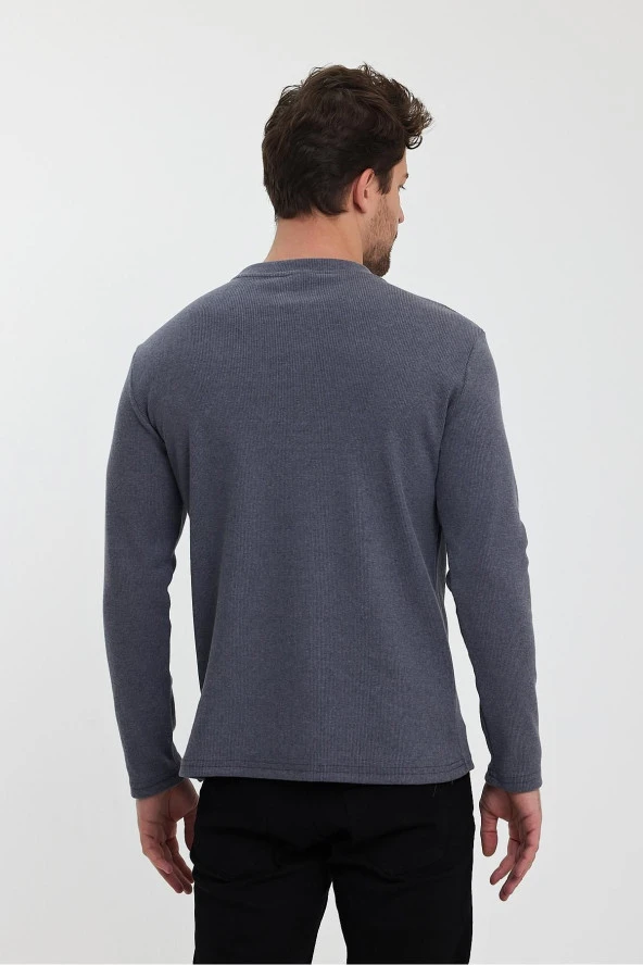 BİSİKLET YAKA KAŞKORSE SWEATSHIRT(E23-73204) - 3