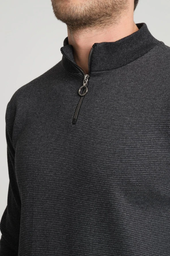 Dik Yaka Rermuarlı Sweatshırt (E23-230200) - 3