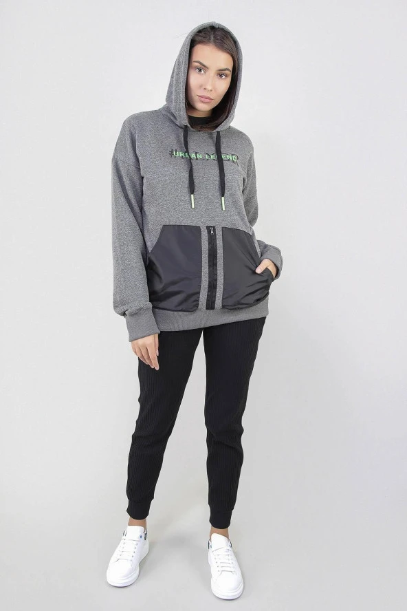Kapüşonlu Sweatshırt (e21-550301) - 4