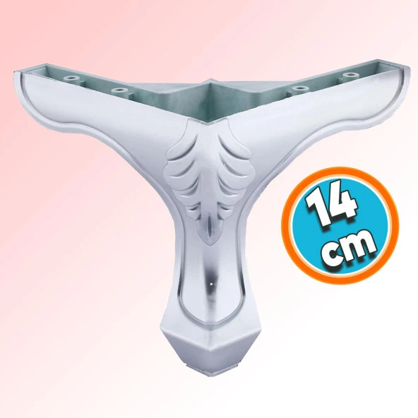Mobilya Oturma Grubu Kanepe Sehpa TV Ünitesi Çekyat Koltuk Ayağı Baza Ayak 14 cm Krom