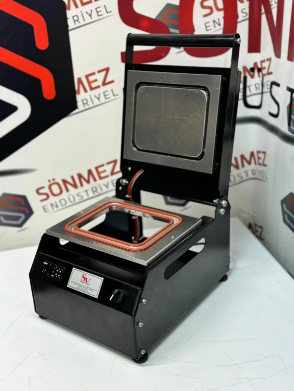 Sönmez SV 350 Manuel Tekli Kase Tabak Kapatma Makinesi Black