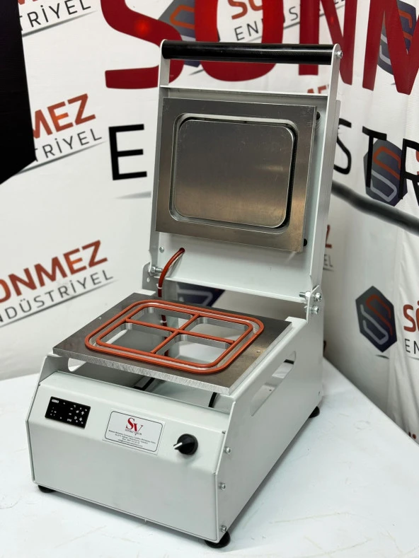 Sönmez Manuel Kase Kapatma 4 Gözlu Tabak Kapatma Makinesi White