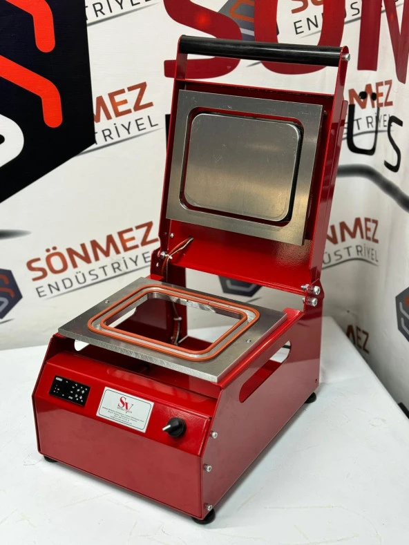 Sönmez SV 350 Manuel Tekli Kase Tabak Kapatma Makinesi Red