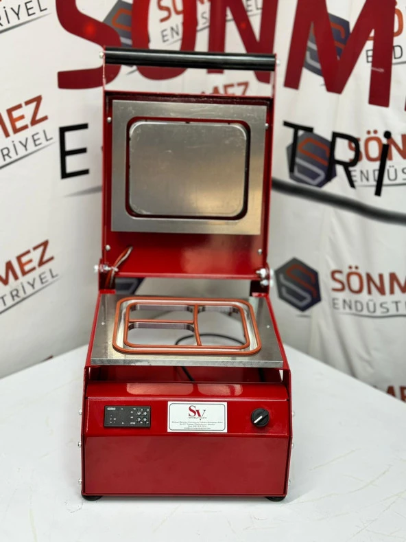 Sönmez Manuel Kase Kapatma 3 Gözlu Tabak Kapatma Makinesi Red - 2