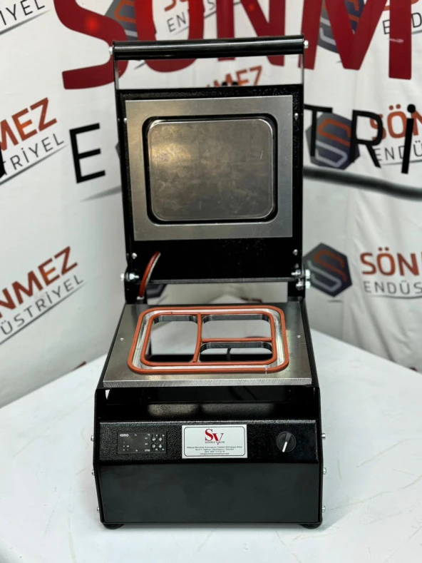 Sönmez Manuel Kase Kapatma 3 Gözlu Tabak Kapatma Makinesi Black - 2