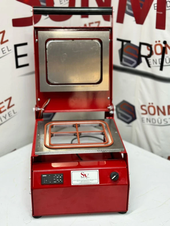 Sönmez Manuel Kase Kapatma 4 Gözlu Tabak Kapatma Makinesi Red - 2