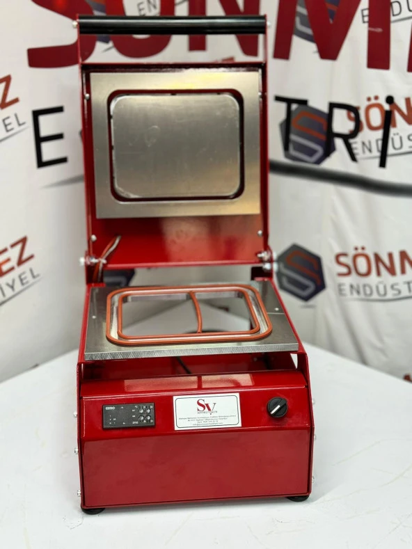 Sönmez Manuel Kase Kapatma 2 Gözlu Tabak Kapatma Makinesi Red - 2