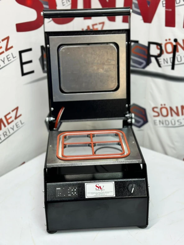 Sönmez Manuel Kase Kapatma 4 Gözlu Tabak Kapatma Makinesi Black - 2