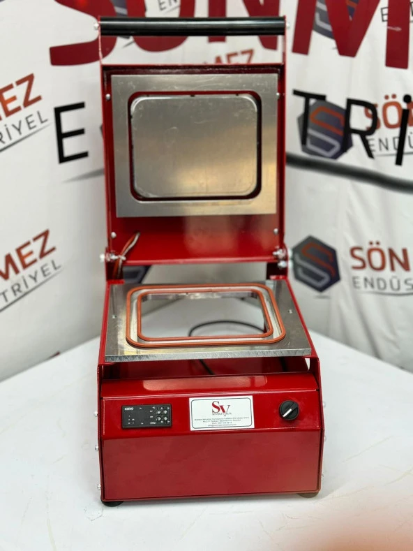 Sönmez SV 350 Manuel Tekli Kase Tabak Kapatma Makinesi Red - Resim 2