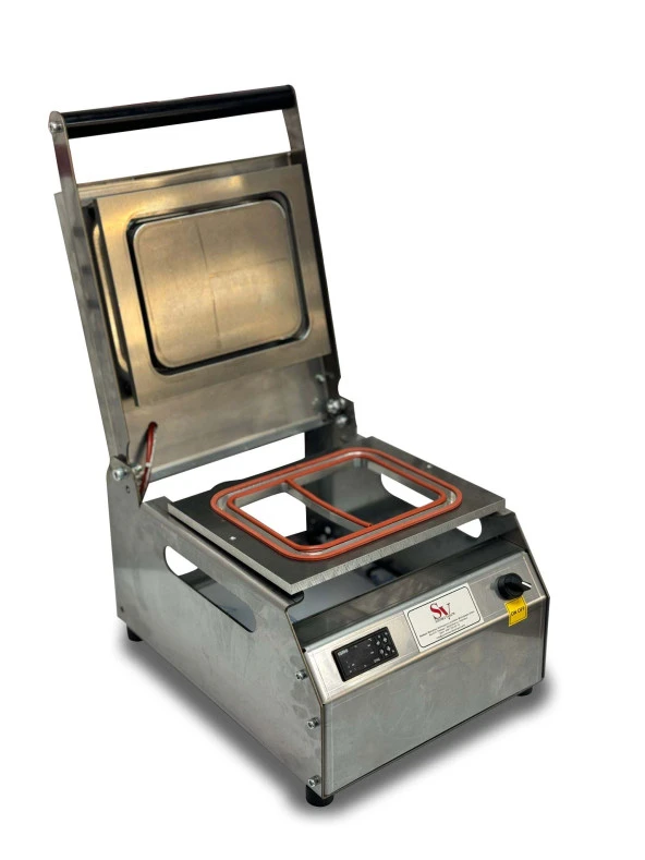 Sönmez Vakum 2 Bölmeli Paslanmaz Manuel Kase Kapatma Makinesi