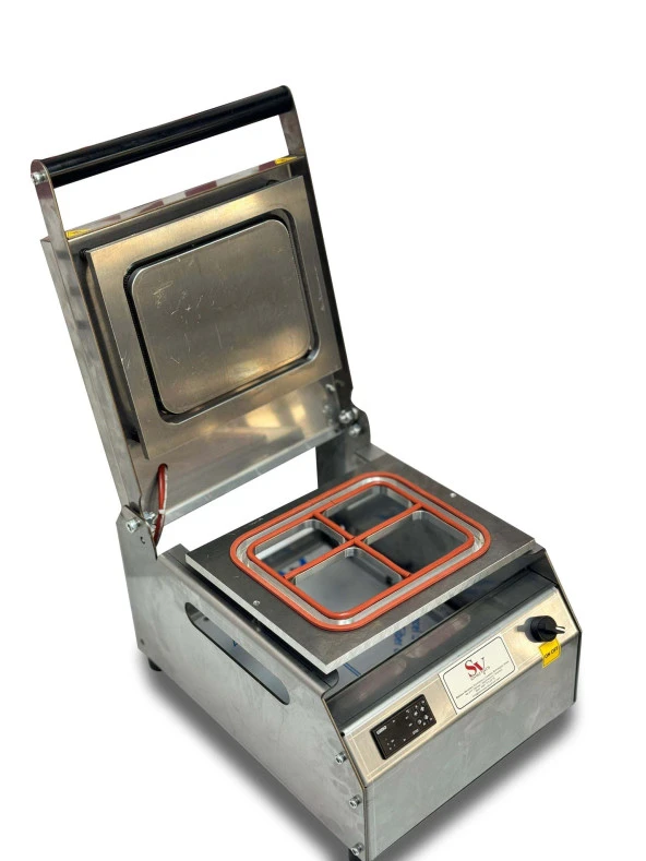 Sönmez Vakum 4 Bölmeli Paslanmaz Manuel Kase Kapatma Makinesi