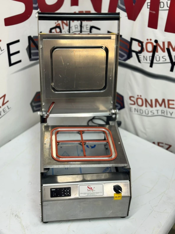 Sönmez Vakum 4 Bölmeli Paslanmaz Manuel Kase Kapatma Makinesi - 2