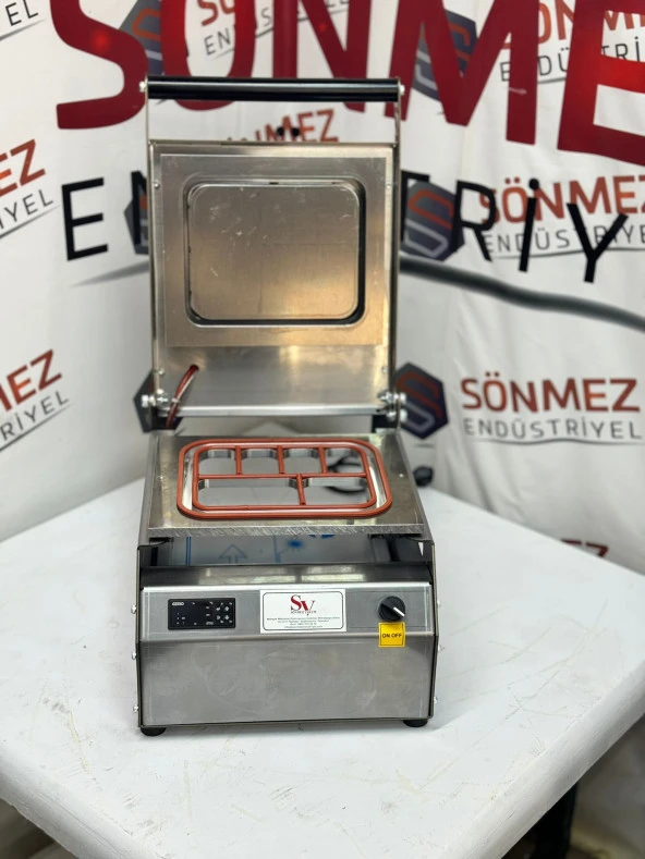 Sönmez Vakum 6 Bölmeli Paslanmaz Manuel Kase Kapatma Makinesi - Resim 2