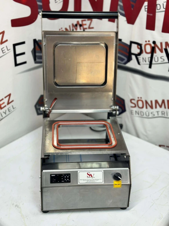 Sönmez Vakum 1 Bölmeli Paslanmaz Manuel Kase Kapatma Makinesi - 2