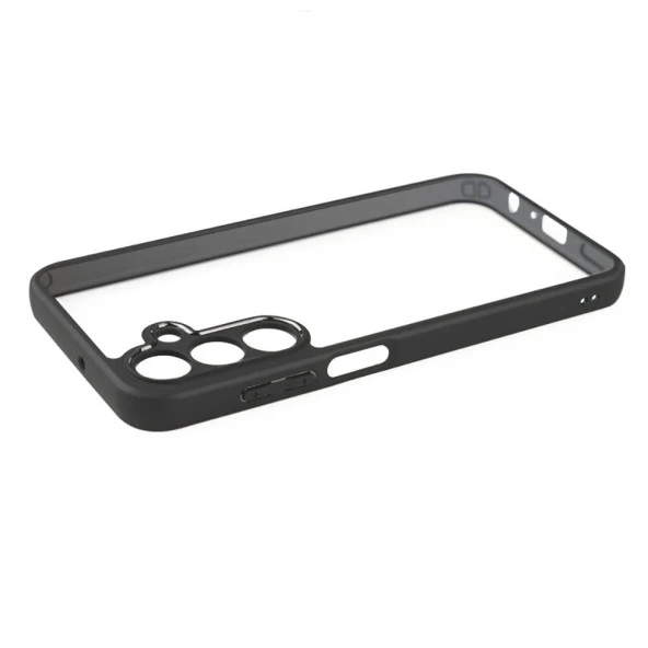 Samsung Galaxy A15 Kılıf NEWRoll Çerçeveli Şeffaf Kapak - Resim 6