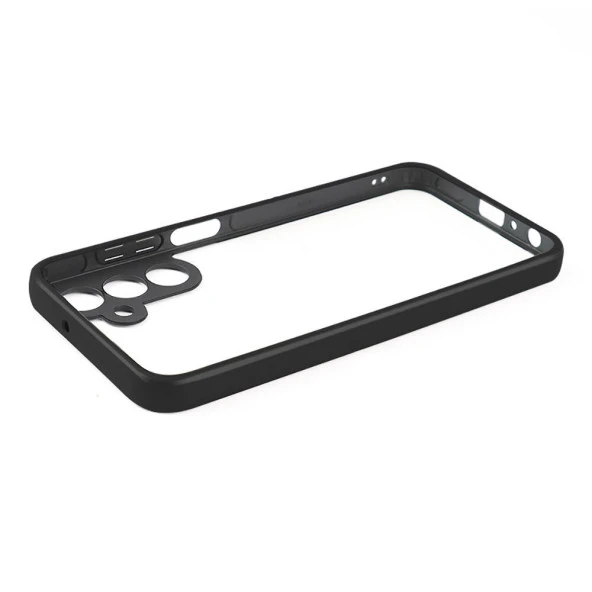 Samsung Galaxy A15 Kılıf NEWRoll Çerçeveli Şeffaf Kapak - Resim 7