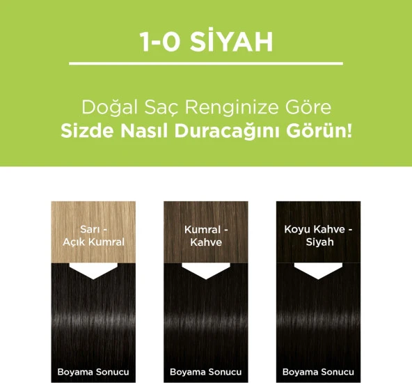 Palette Kalıcı Doğal Renkler 1-0 Siyah Saç Boyası Kakao Yağı & Yulaf Çekirdeği Özü ile - 6