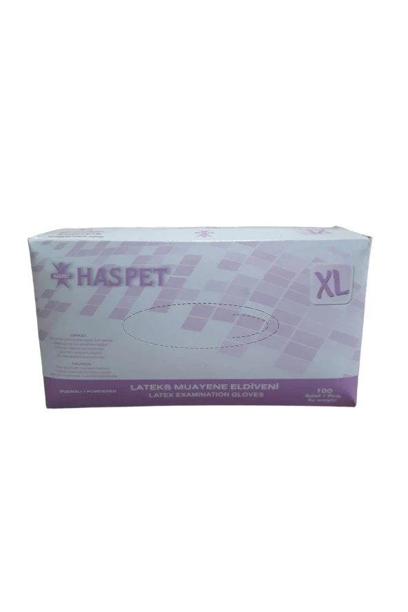 Haspet Latex Pudrasız Eldiven XLarge 100'lü