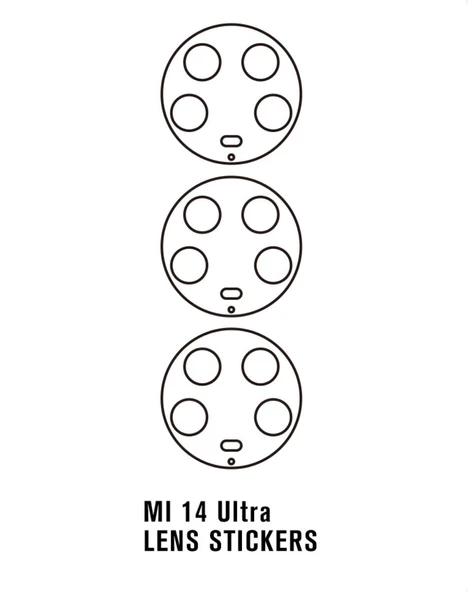 Mi 14 Ultra Uyumlu 3 Adet Kamera Korumalı Şeffaf Ultra koruyucu Nano Jelatin - 2