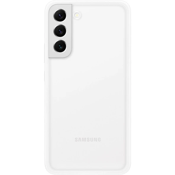 Samsung Galaxy S22 Çerçeveli Kılıf-Beyaz