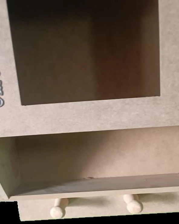 Hobi ADN MODEL 90350 Terek Dolap İki Kapaklı Kupalıklı Ahşap MDF HAM El Yapım - 6