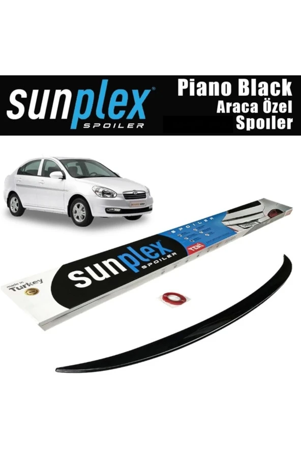 Sunplex Hyundai Accent Uyumlu Era Bagaj Üstü Spoiler Pianoblack A+kalite