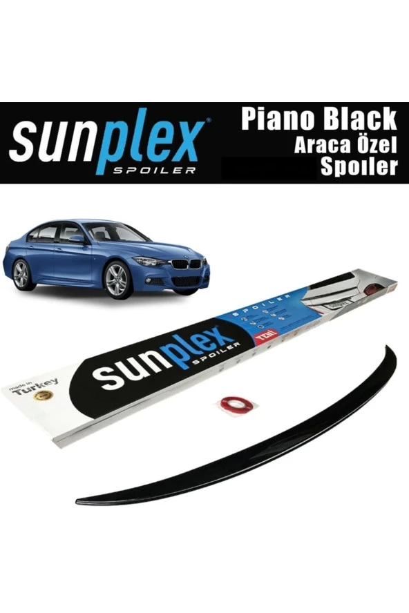 Sunplex Bmw F30 Bagaj Üstü Spoiler Piano Black A+ Kalite Uyumlu